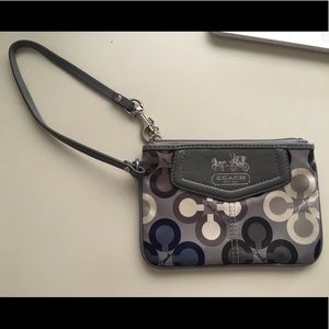Gray Coach Wristlet